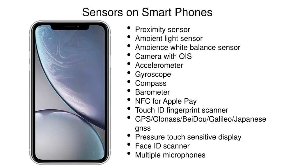 sensors on smart phones proximity sensor ambient