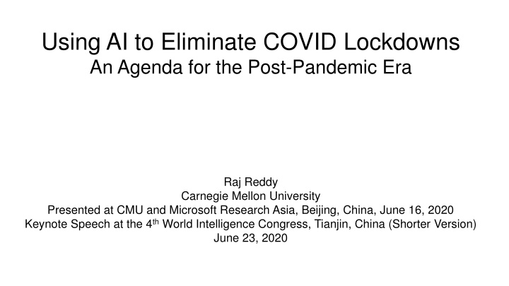 using ai to eliminate covid lockdowns an agenda