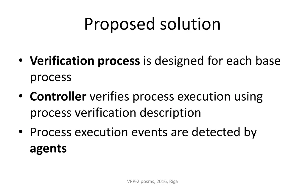 proposed solution