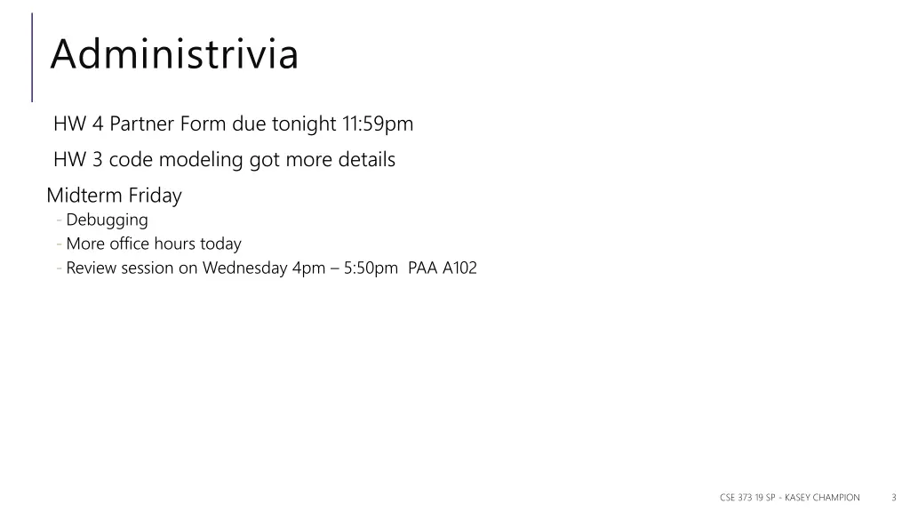 administrivia