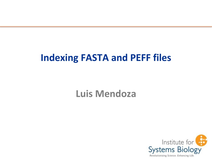 indexing fasta and peff files
