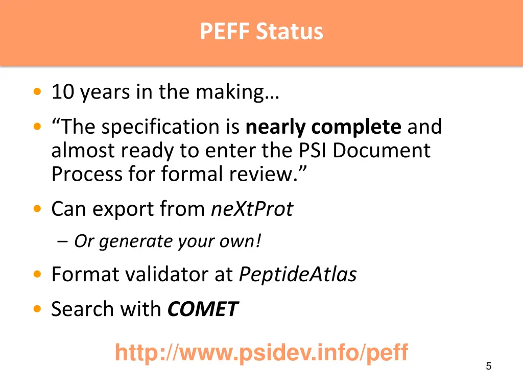 peff status