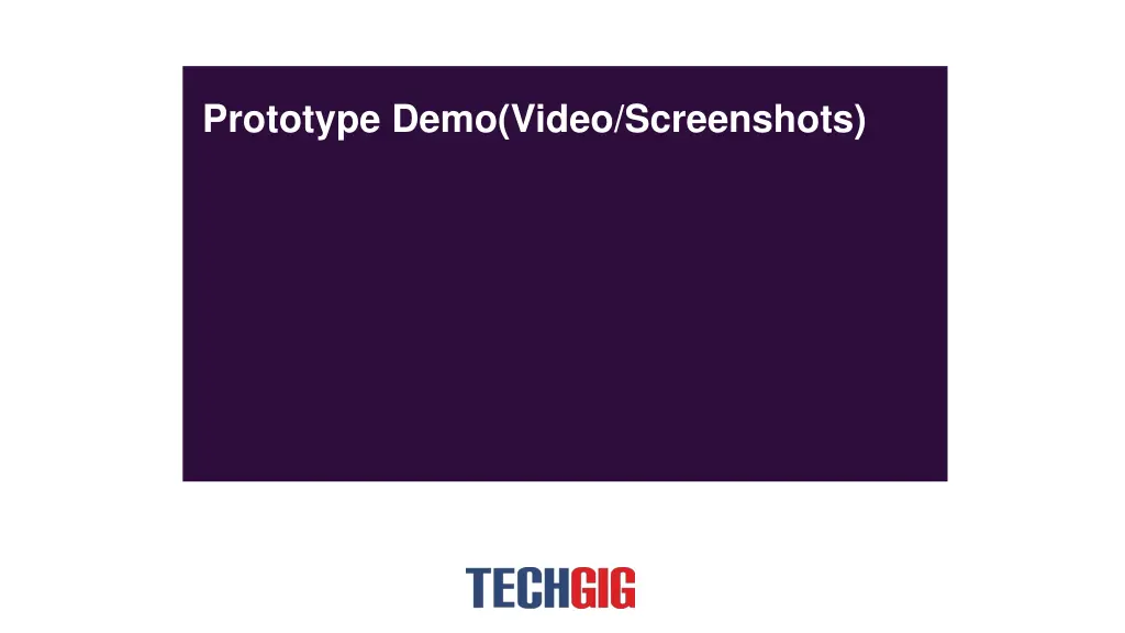 prototype demo video screenshots