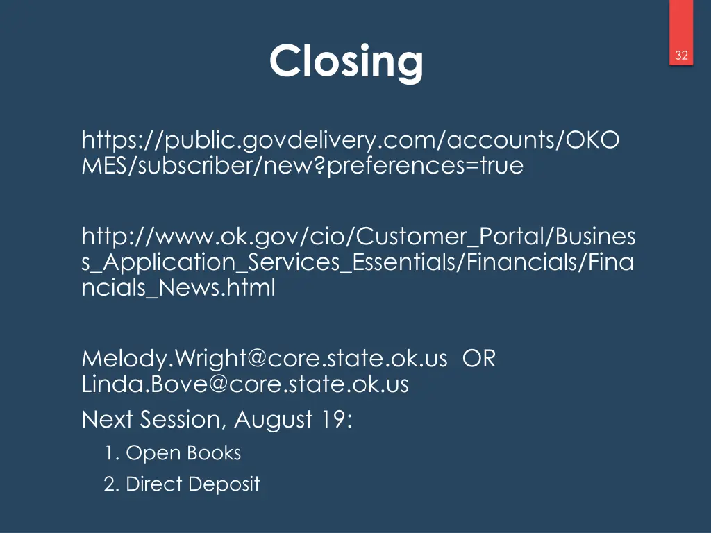 closing
