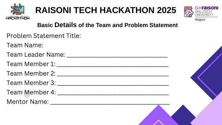 raisoni tech hackathon 2025