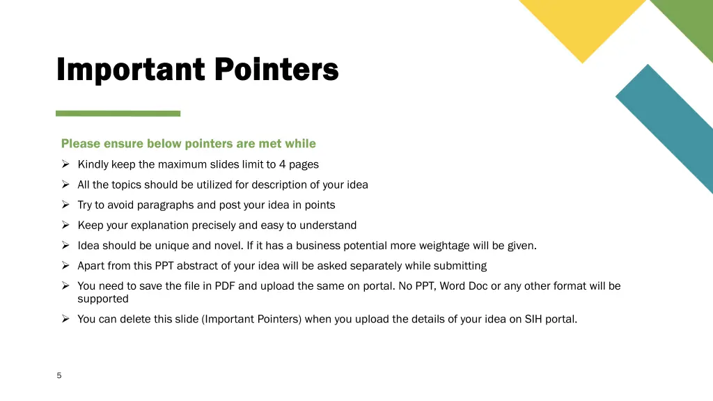 important pointers important pointers