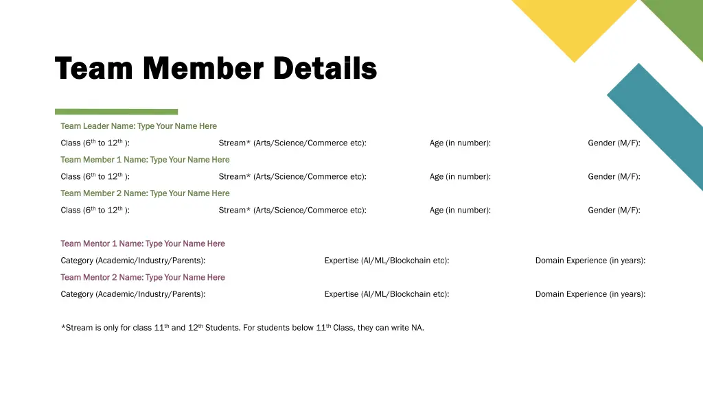 team member details team member details