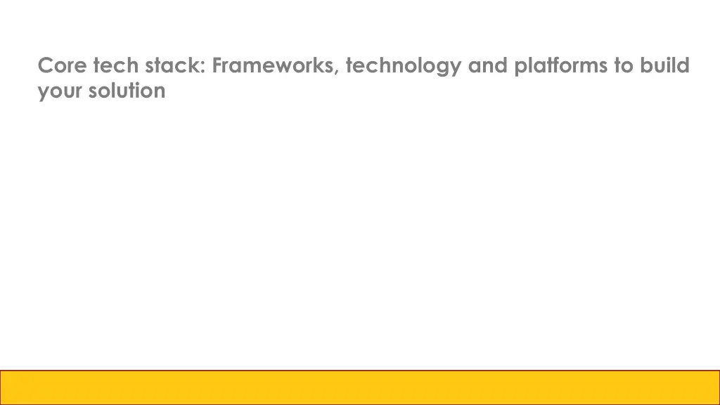 core tech stack frameworks technology