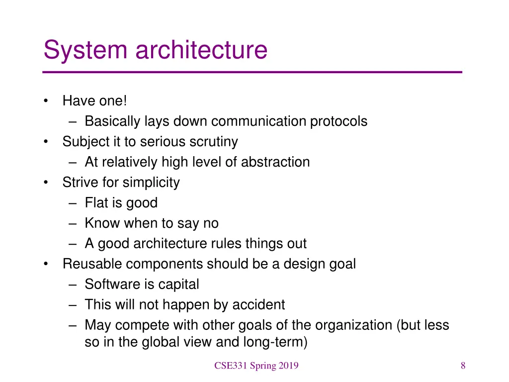 system architecture