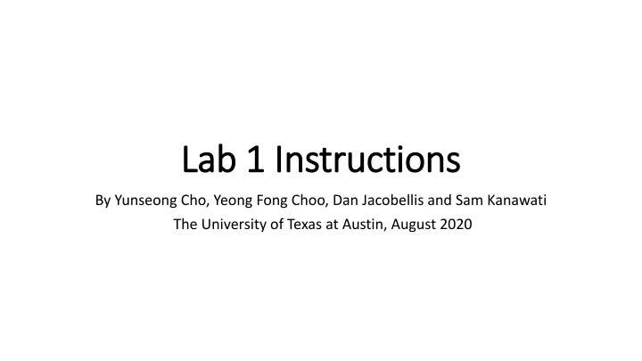 lab 1 instructions lab 1 instructions