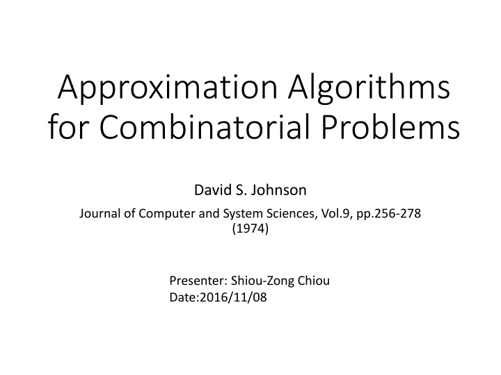 approximation algorithms for combinatorial