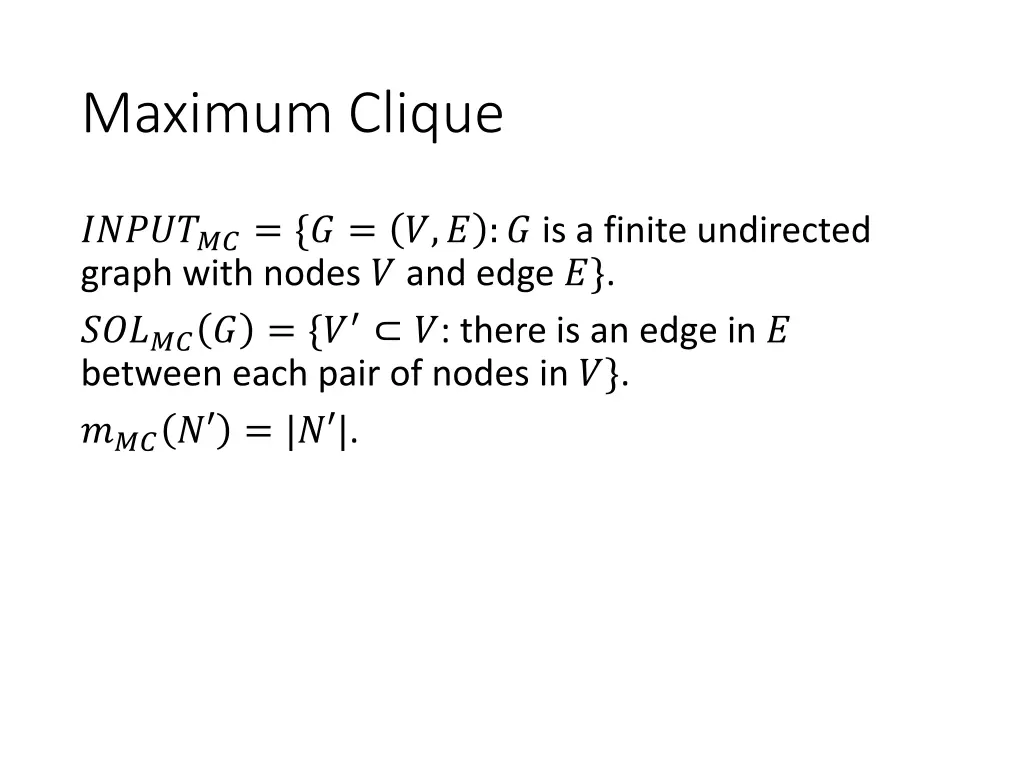 maximum clique