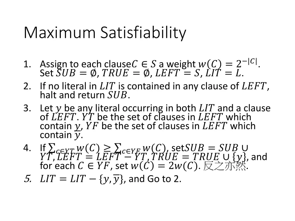maximum satisfiability 4
