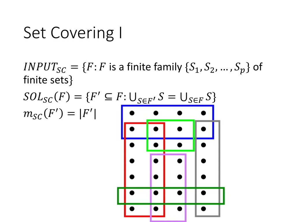 set covering i