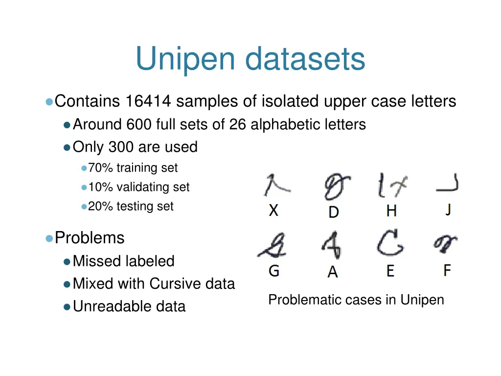 unipen datasets