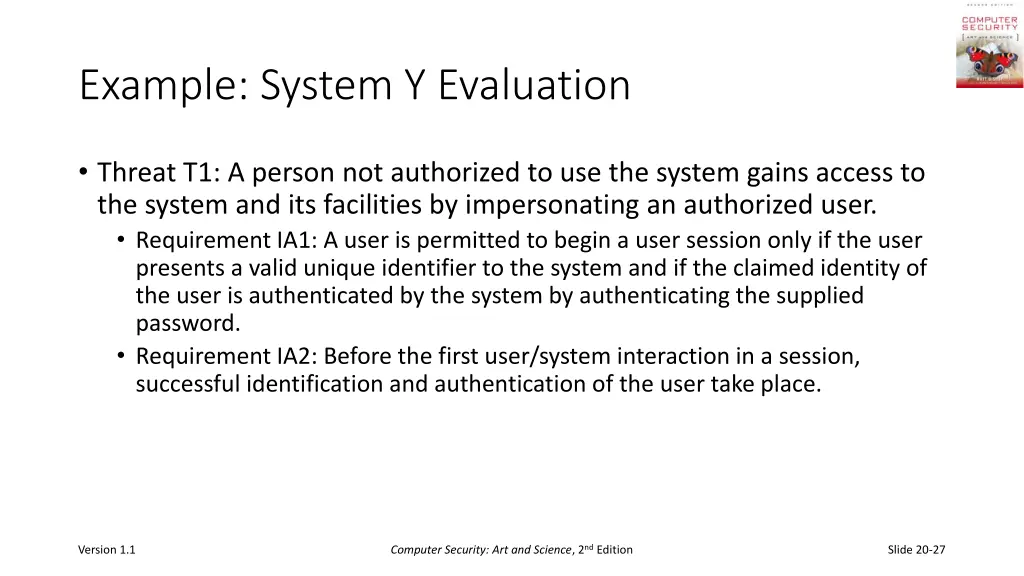 example system y evaluation