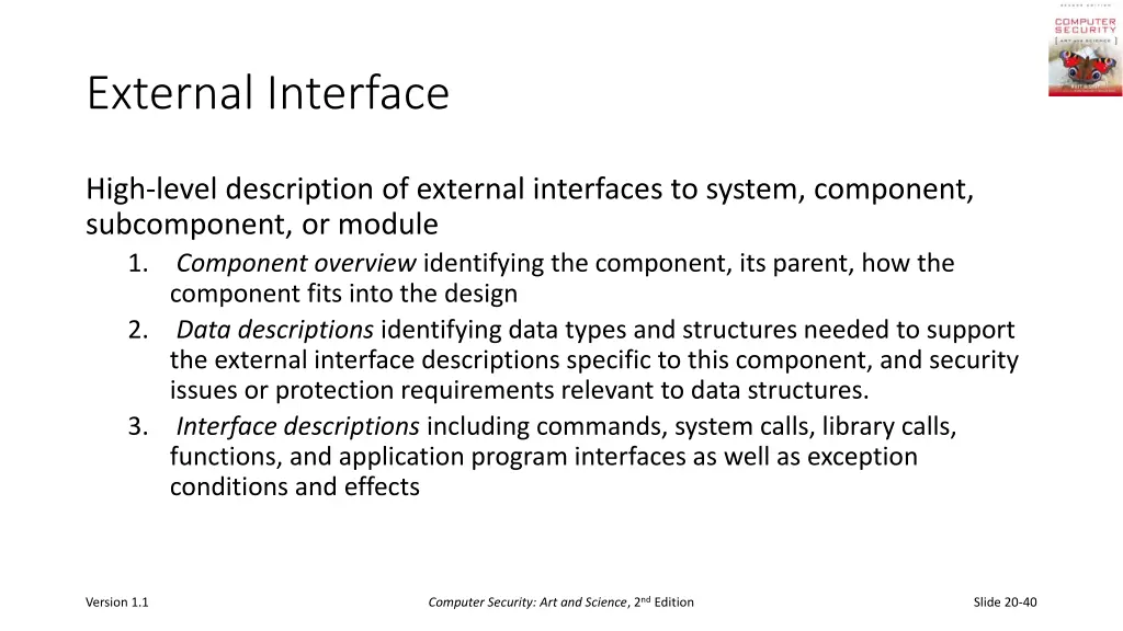 external interface
