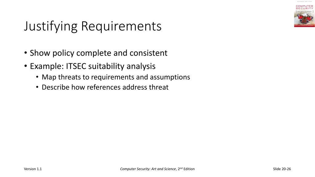 justifying requirements