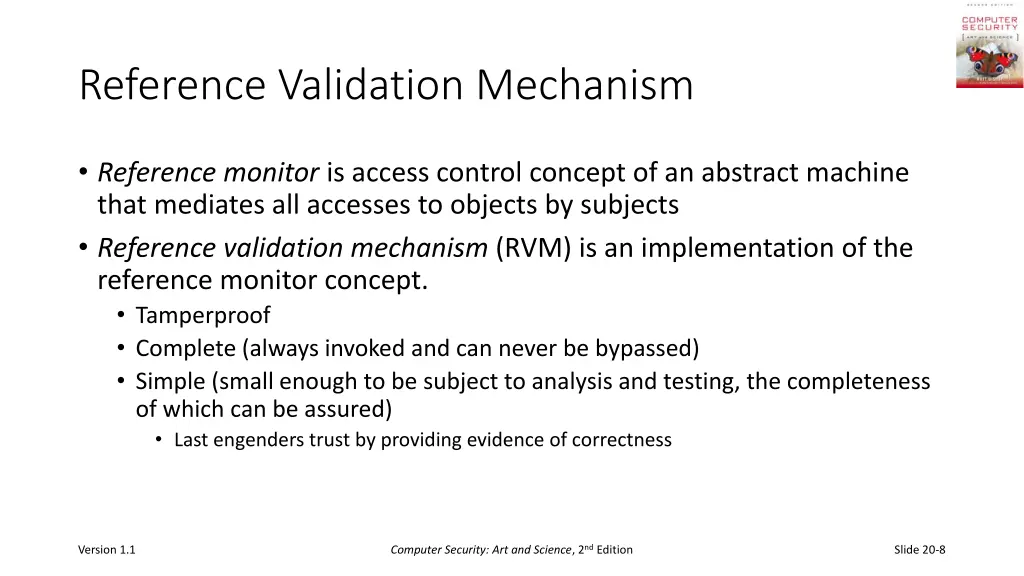 reference validation mechanism