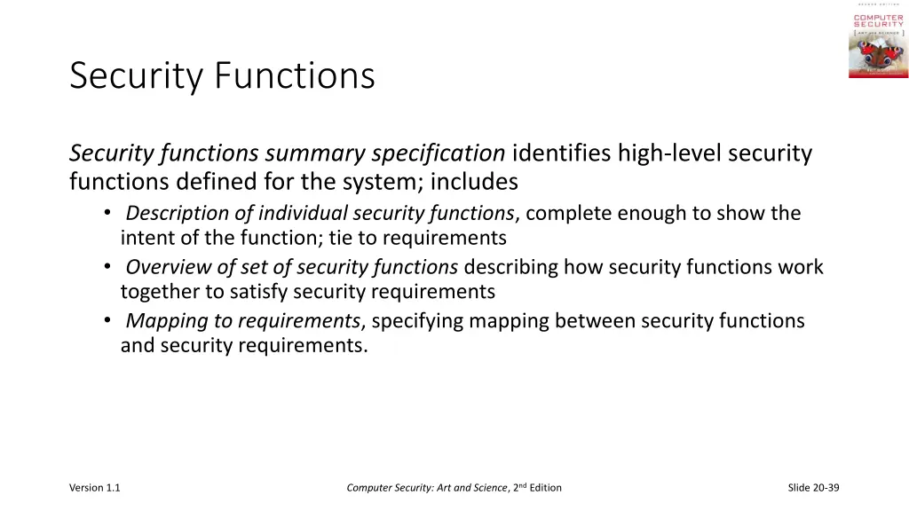security functions