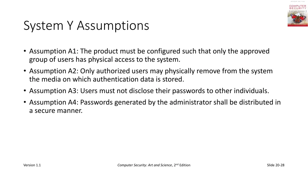 system y assumptions
