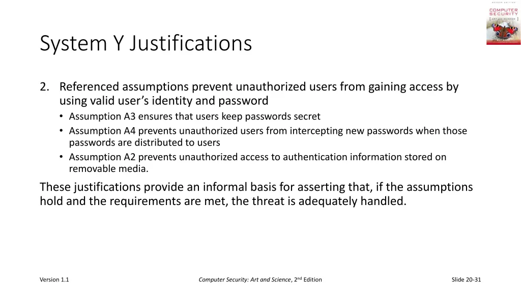 system y justifications 1
