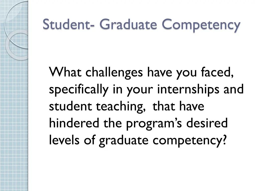 student graduate competency