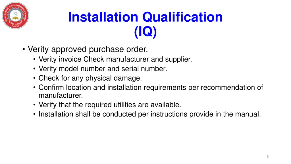 installation qualification iq