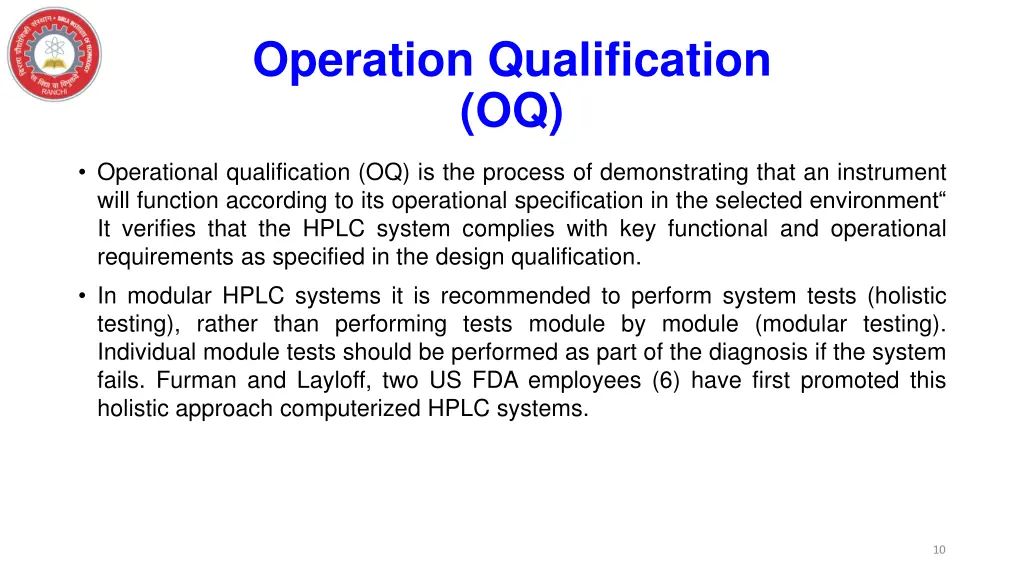operation qualification oq