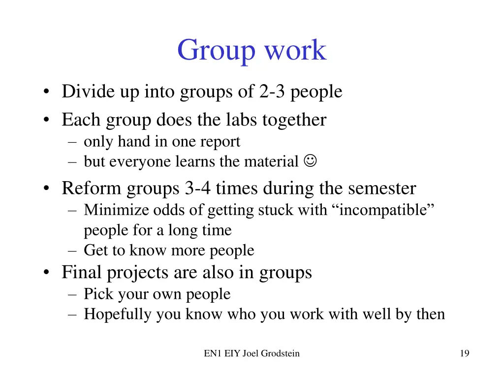 group work