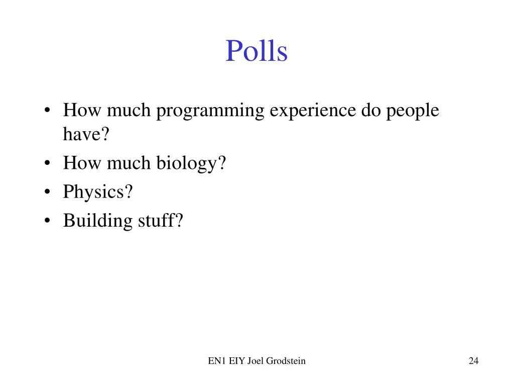 polls