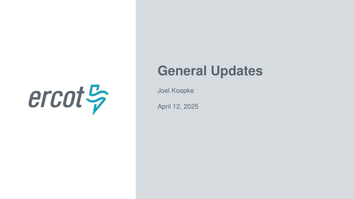 general updates