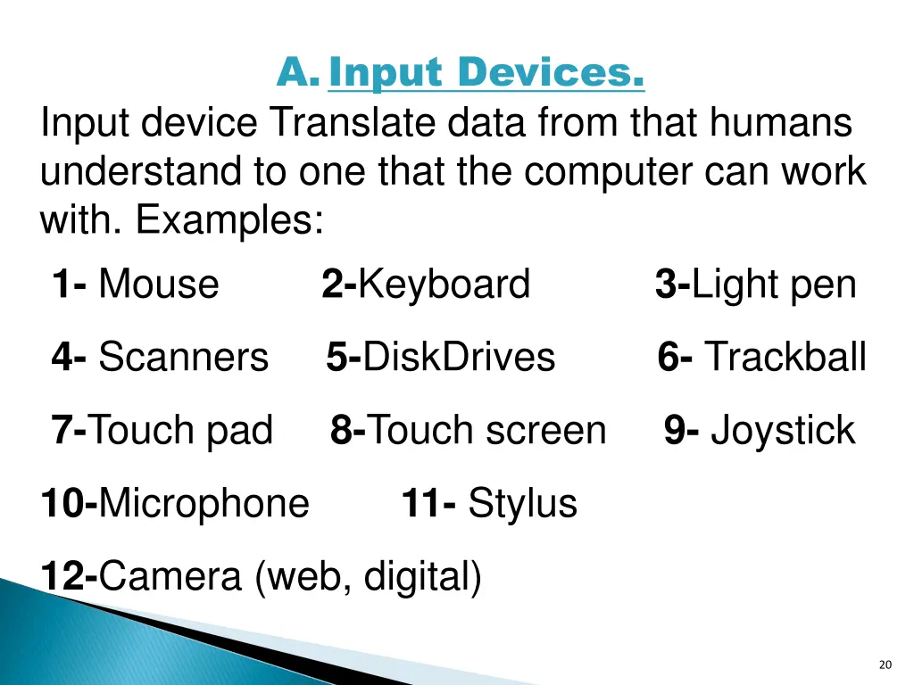 a input devices