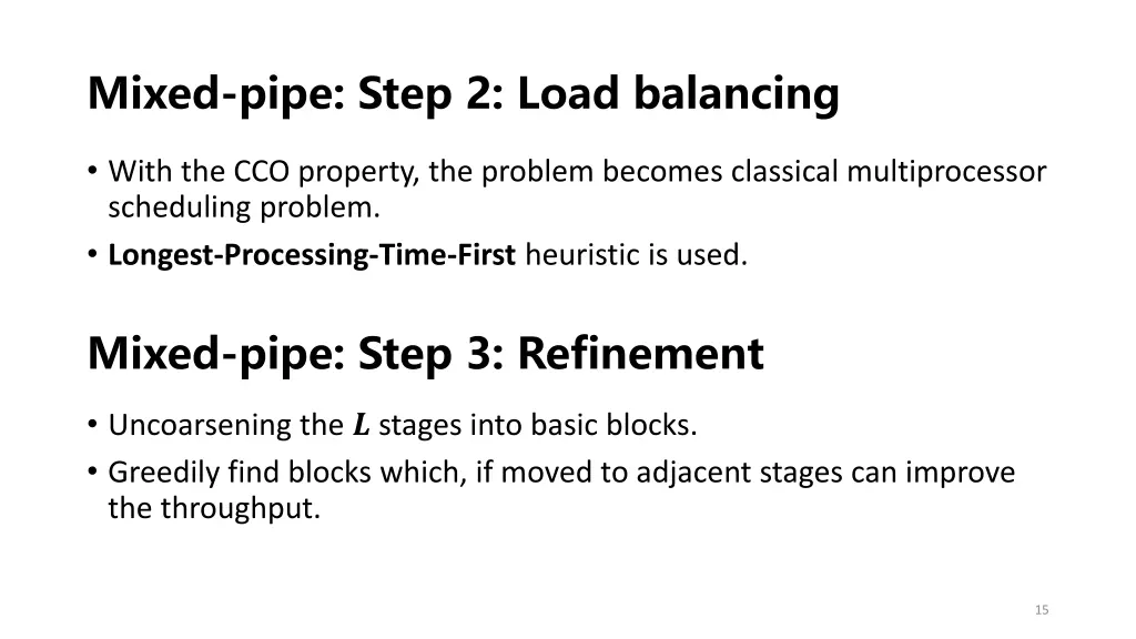 mixed pipe step 2 load balancing