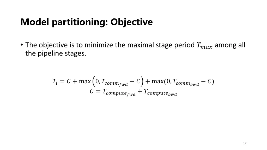 model partitioning objective
