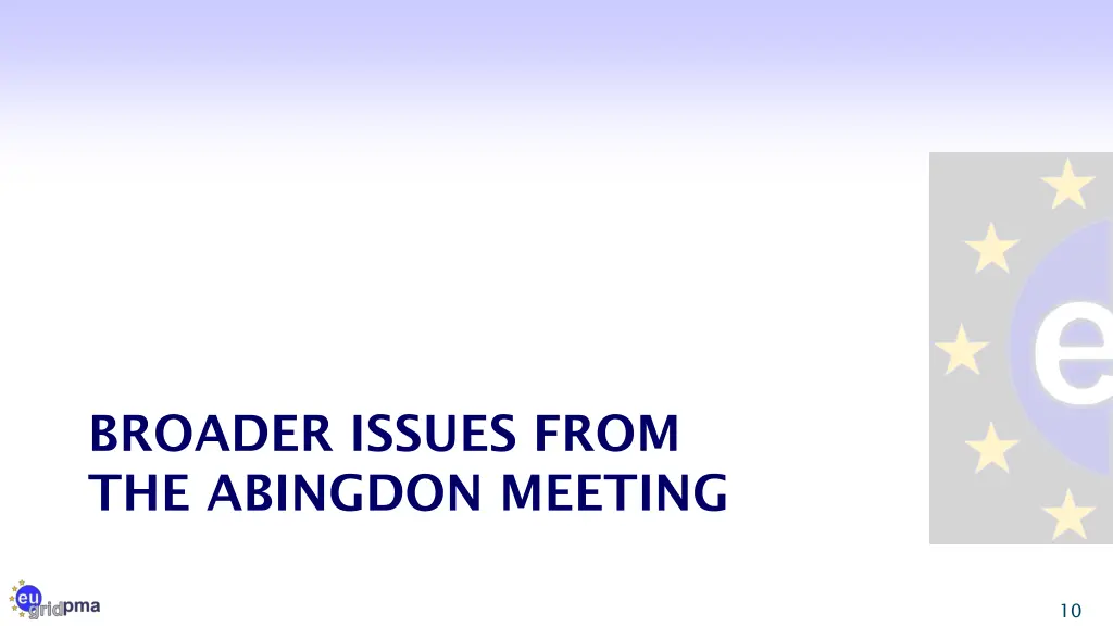 broader issues from the abingdon meeting