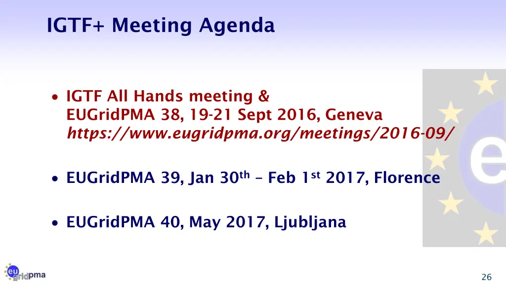igtf meeting agenda