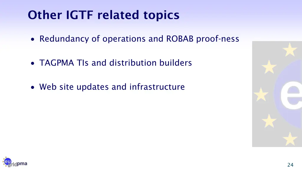 other igtf related topics