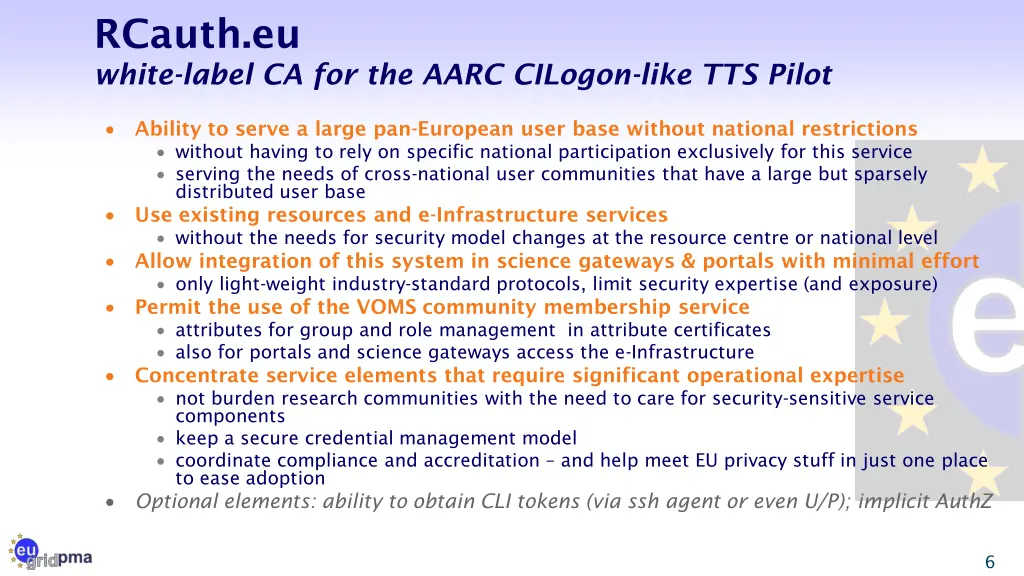 rcauth eu white label ca for the aarc cilogon