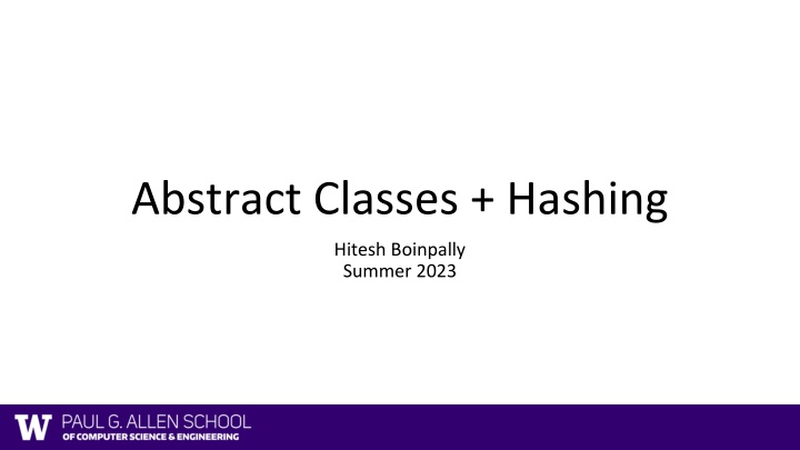 abstract classes hashing