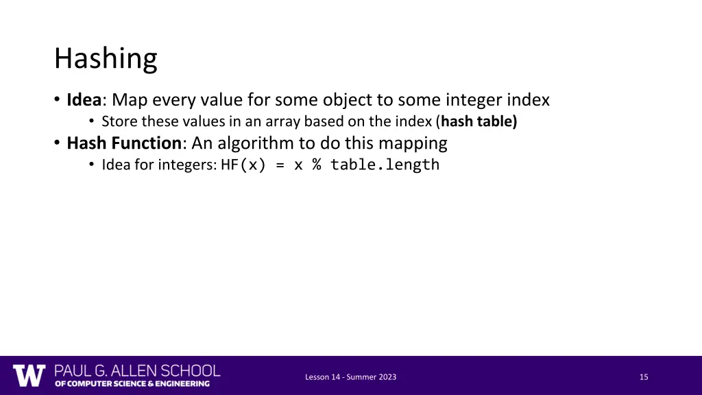 hashing