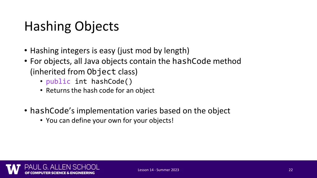 hashing objects 1