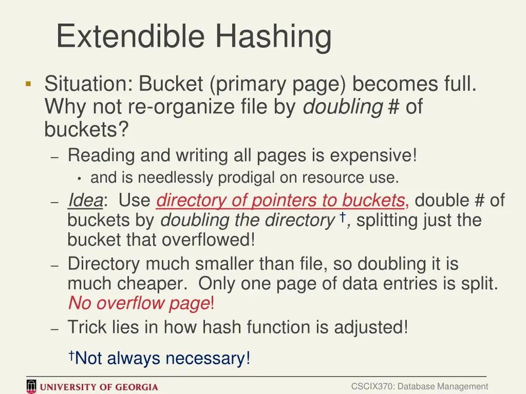 extendible hashing