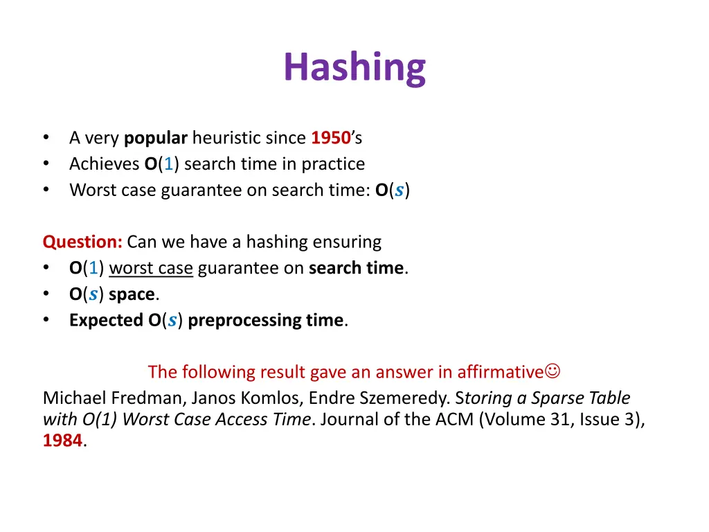 hashing 1