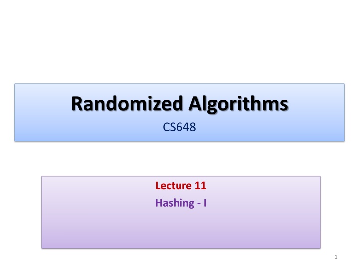 randomized algorithms cs648