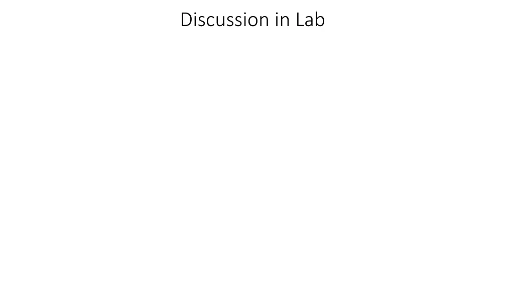 discussion in lab
