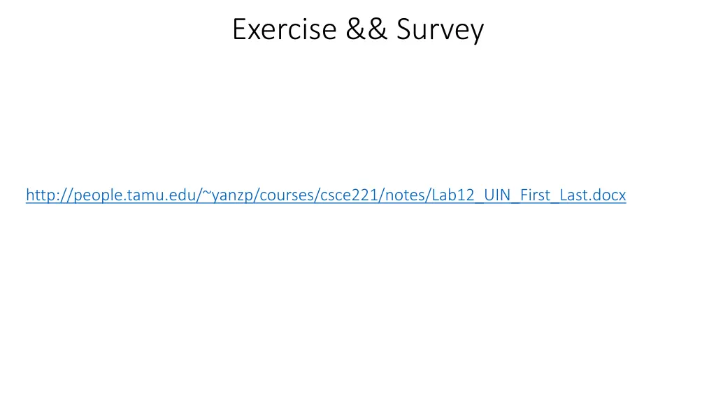 exercise survey