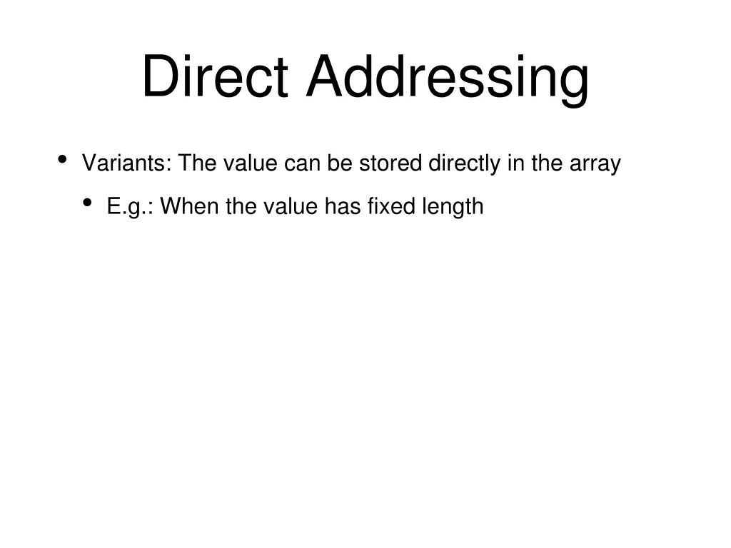 direct addressing 4