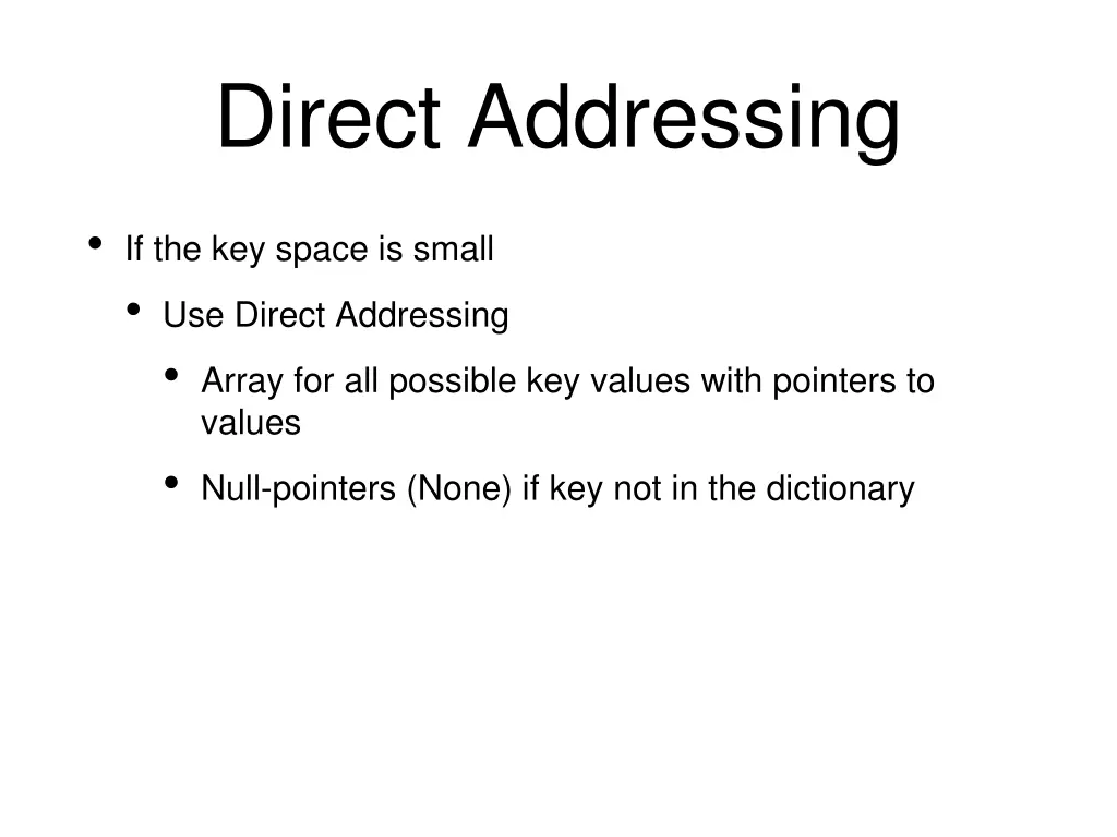direct addressing