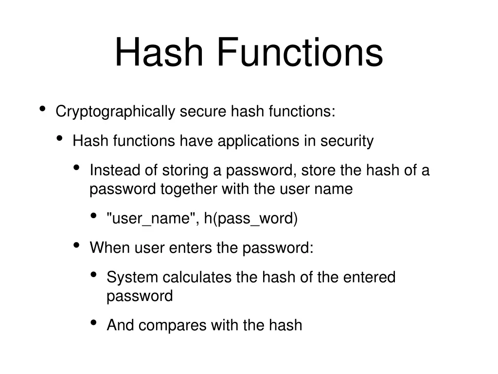 hash functions 10